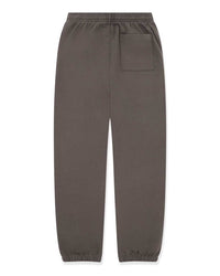 Sp5der P*nk V1 Sweatpants slate grey, plain slate grey back with a single patch pocket, back view