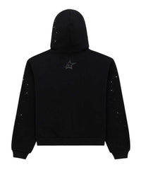 Sp5der P*nk V2 Rhinestone Hoodie Black