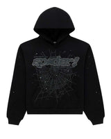 Sp5der P*nk V2 Rhinestone Hoodie Black