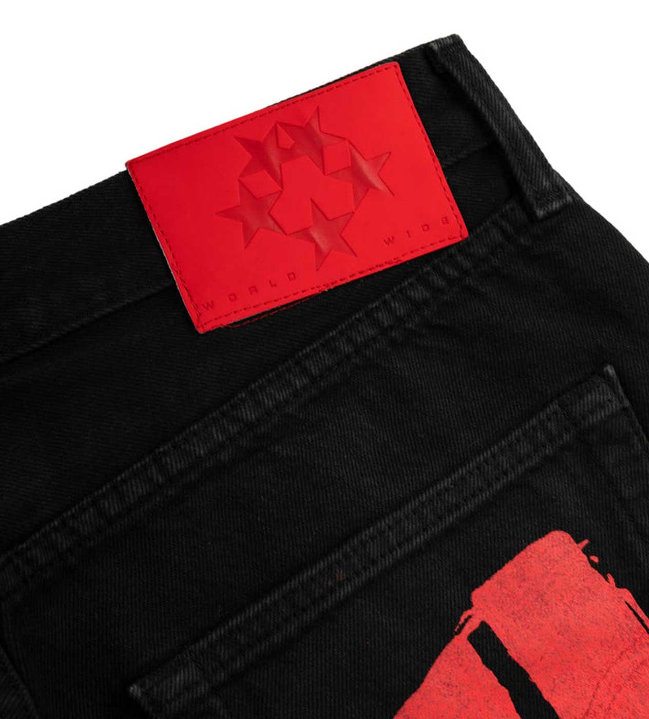 Sp5der Painted Moto Denim Pant Black/Red – Restock AR