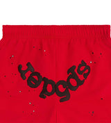 Sp5der Red OG Web Double Layer Short front detailed