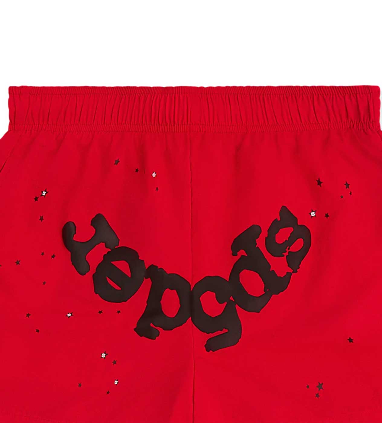 Sp5der Red OG Web Double Layer Short front detailed