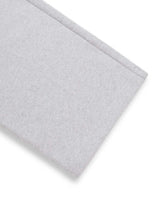 Sp5der Rhinestone Beluga V2 Wide Leg Sweatpants heather grey, close-up of the plain wide-leg hem