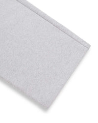 Sp5der Rhinestone Beluga V2 Wide Leg Sweatpants heather grey, close-up of the plain wide-leg hem