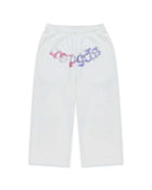 Sp5der Rhinestone OG Web Long Shorts White