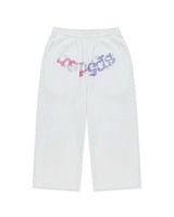 Sp5der Rhinestone OG Web Long Shorts White