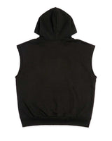Sp5der Rhinestone OG Web Sleeveless Hoodie Onyx