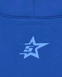 Sp5der Rhinestone Punk V2 Hoodie Blue