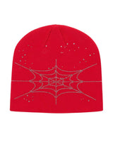 Sp5der Rhinestone Silk Skully Red
