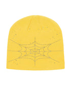 Sp5der Rhinestone Silk Skully Yellow