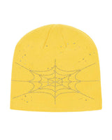Sp5der Rhinestone Silk Skully Yellow