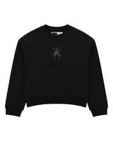 Sp5der Rhinestone TM Crewneck Black
