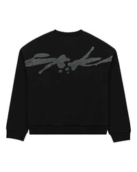 Sp5der Rhinestone TM Crewneck Black