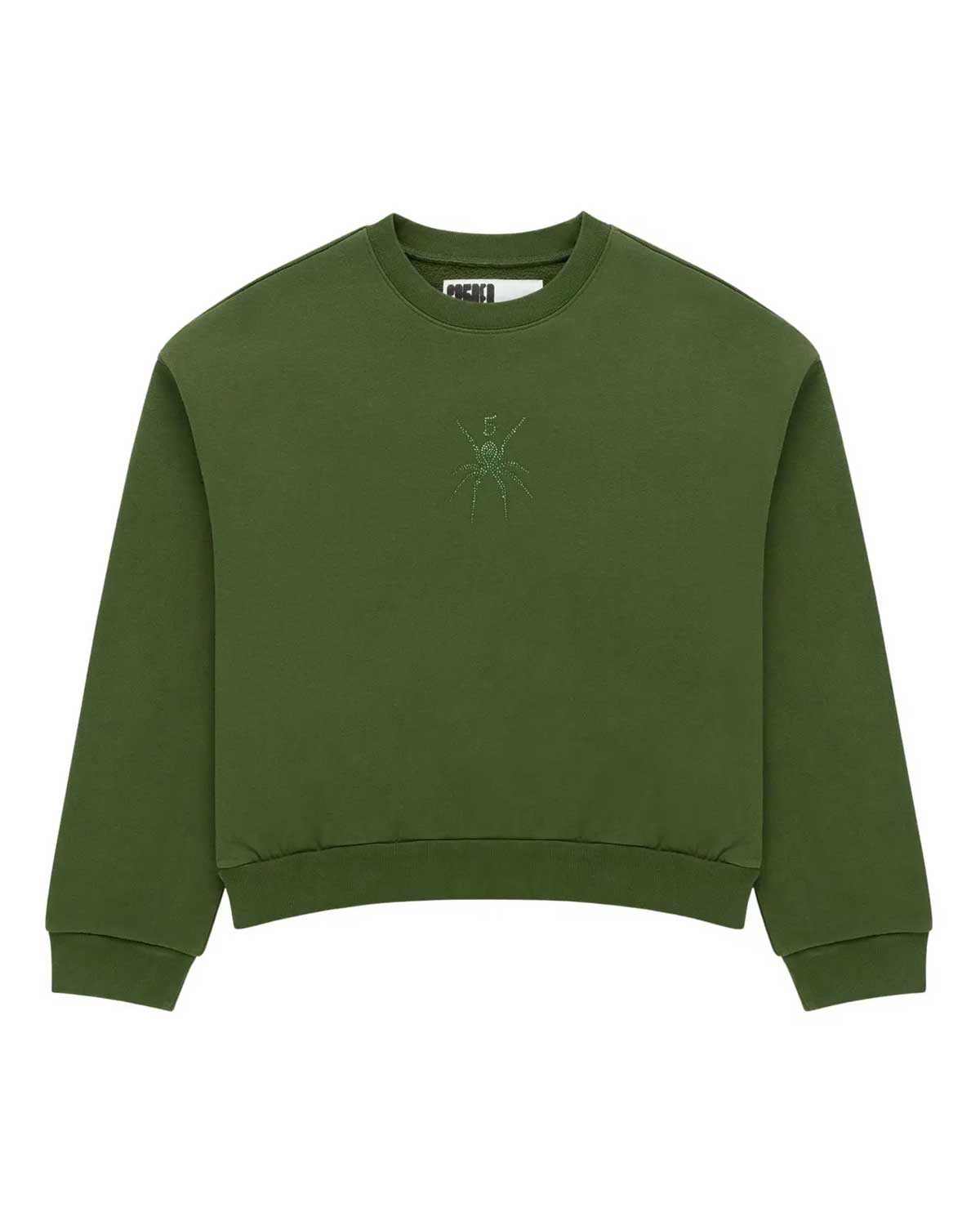Sp5der Rhinestone TM Crewneck Xanadu Green – Restock AR