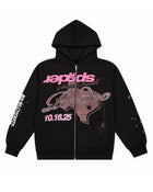 Sp5der Rodeo Texas Zip Up Hoodie Black