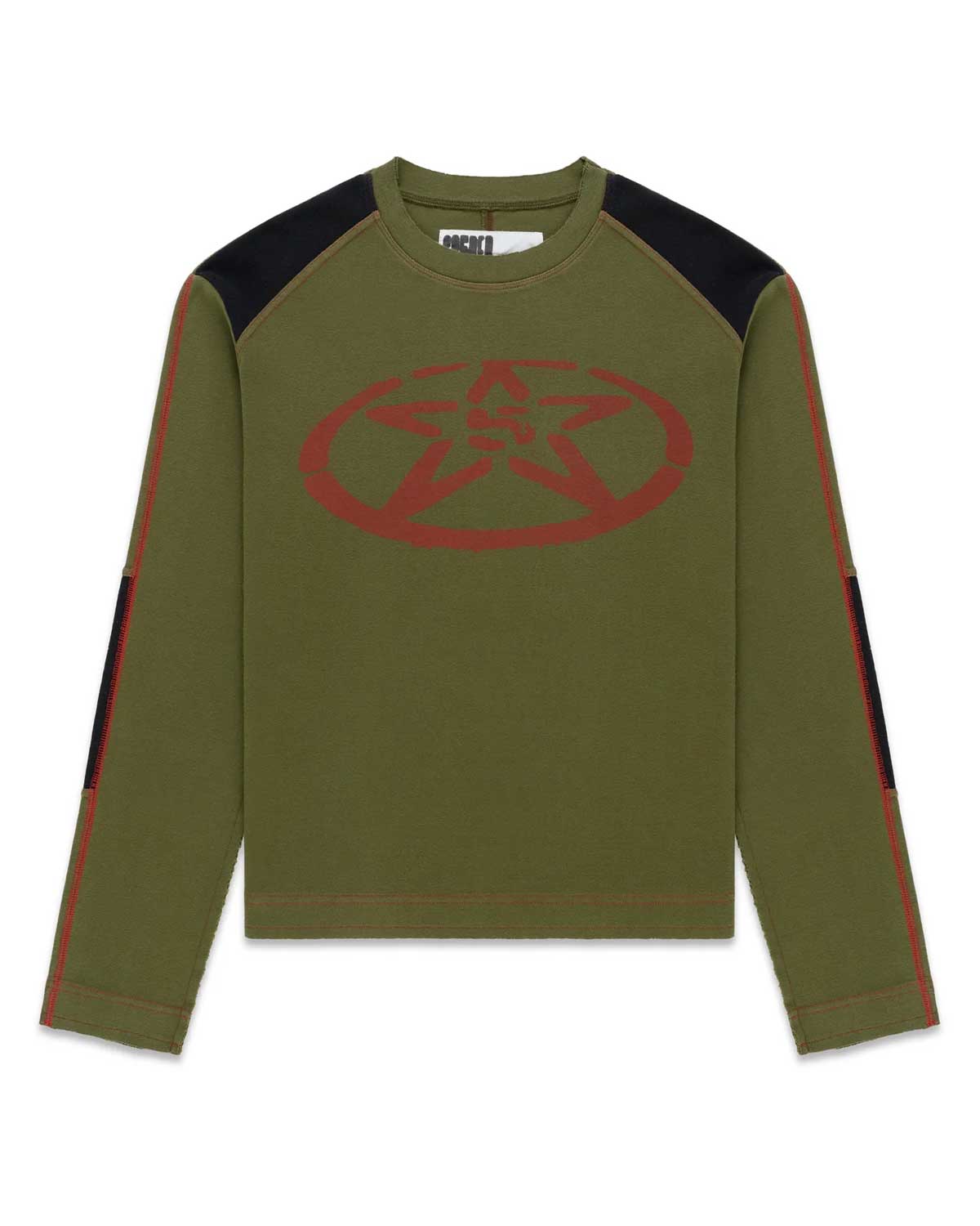 Sp5der Service L/S Tee Chive Green