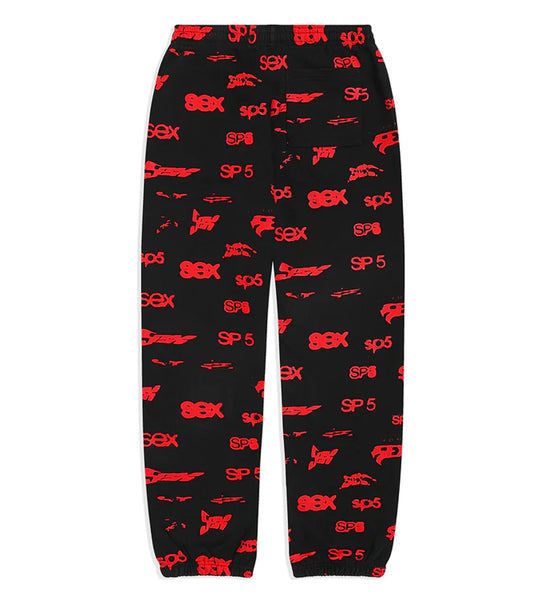 Sp5der Sex AOP Sweatpants Black – Restock AR