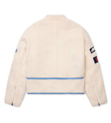 Sp5der Sherpa Hunter Moto Jacket White