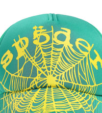 Sp5der Slime Green OG Web v2 Trucker Hat (Snapback)