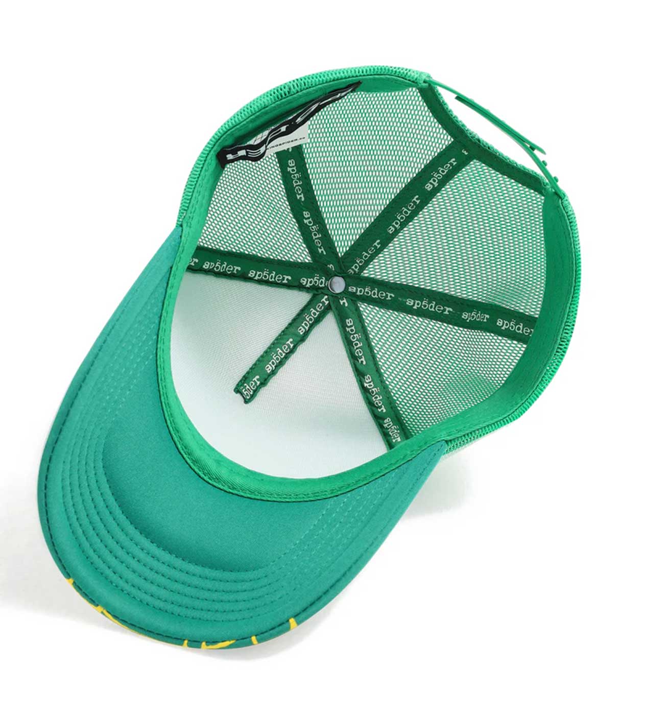 Sp5der Slime Green OG Web v2 Trucker Hat (Snapback)