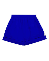 Sp5der Soccer Double Layer Shorts blue, plain royal blue back with white side panels, back view