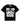 Sp5der Sp555 Spray Tee black, cotton tee with SP5DER WEB 555 stacked in white spray-paint lettering, front view