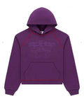 Sp5der Splat Collision Hoodie Purple