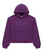 Sp5der Splat Collision Hoodie Purple