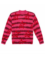 Sp5der Stars Crewneck Sweater Pink