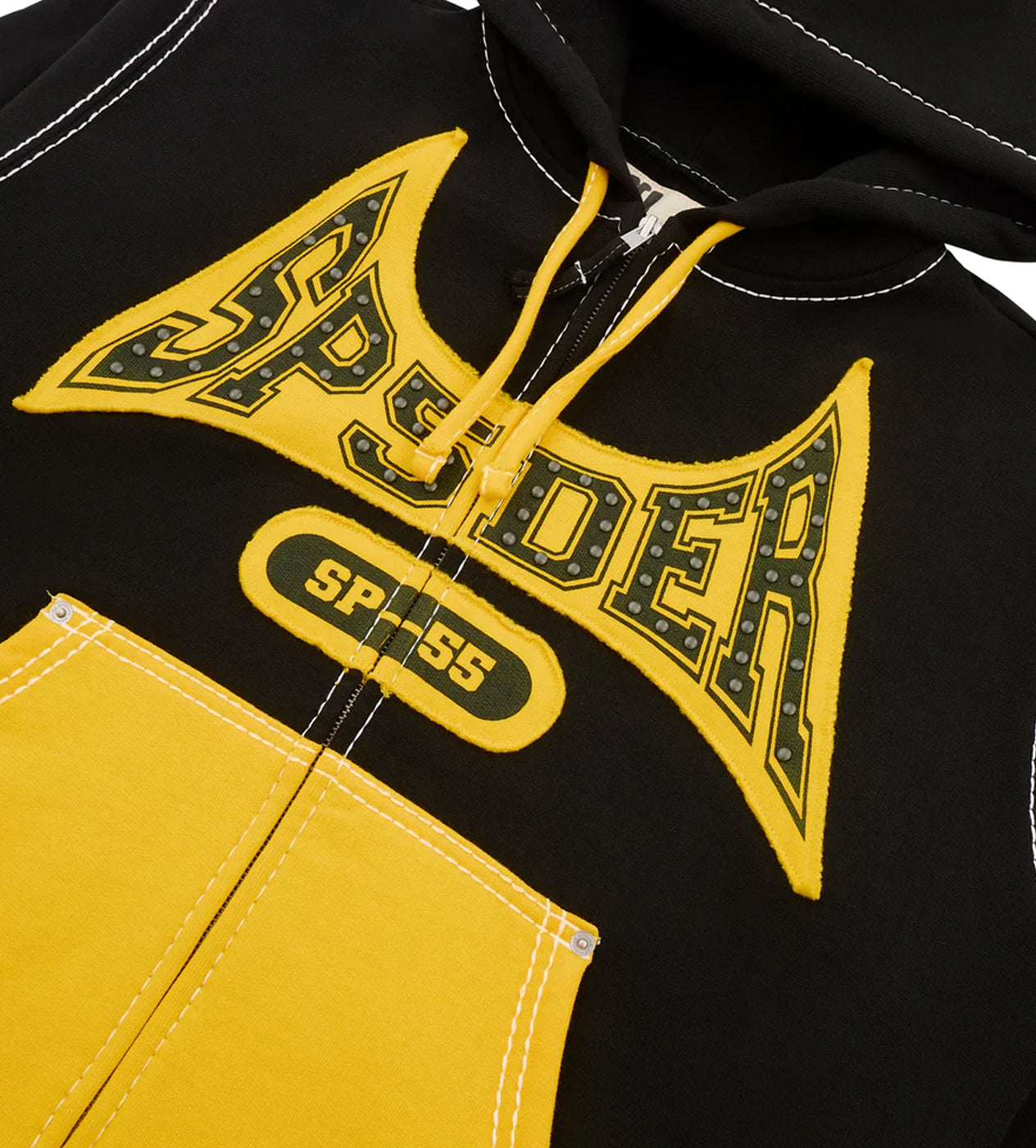 Sp5der T&F Zip-Up Hoodie Black/Yellow – Restock AR