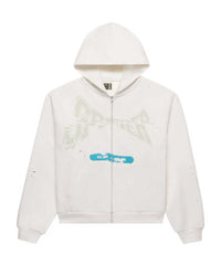 Sp5der T&F Zip-Up Hoodie White