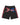 Sp5der Tire Tech Sweatshorts black, fleece shorts with red and blue racing graphic, front view