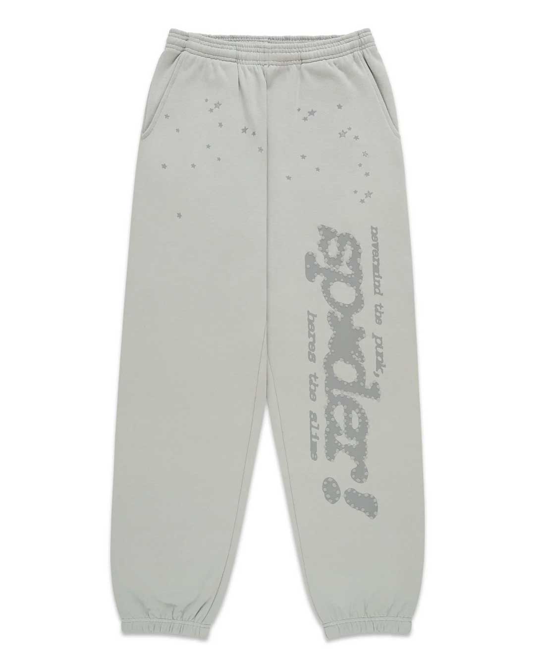 Sp5der Tonal P*nk V2 Sweatpants Sports Grey