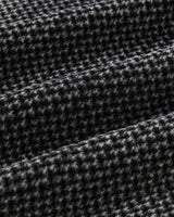 Sp5der Underthefive Sweater black, close-up of the washed waffle-knit texture