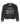 Sp5der Underthefive Sweater black, washed waffle-knit crewneck with knitted SP5 DER and Underthefive text, front view