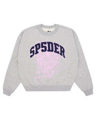 Sp5der Varsity Web Crewneck Heather Grey