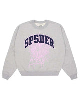 Sp5der Varsity Web Crewneck Heather Grey