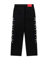 Sp5der Web Stone Denim Pants Black