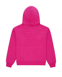 Sp5der Webstone AOP Rhinestone Hoodie pink, plain rhinestone-covered pink back, back view