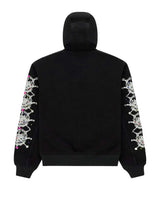 Sp5der Webstone Hooded Denim Work Jacket Black