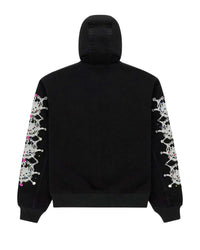 Sp5der Webstone Hooded Denim Work Jacket Black