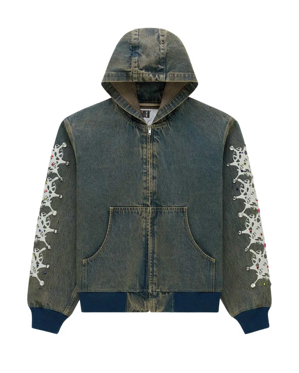 Sp5der Webstone Hooded Denim Work Jacket Indigo – Restock AR