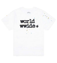 Sp5der Women's Worldwide Baby Tee White front