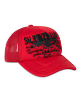 Sp5der Worldwide Silk Web Bank Trucker Hat Red/Black