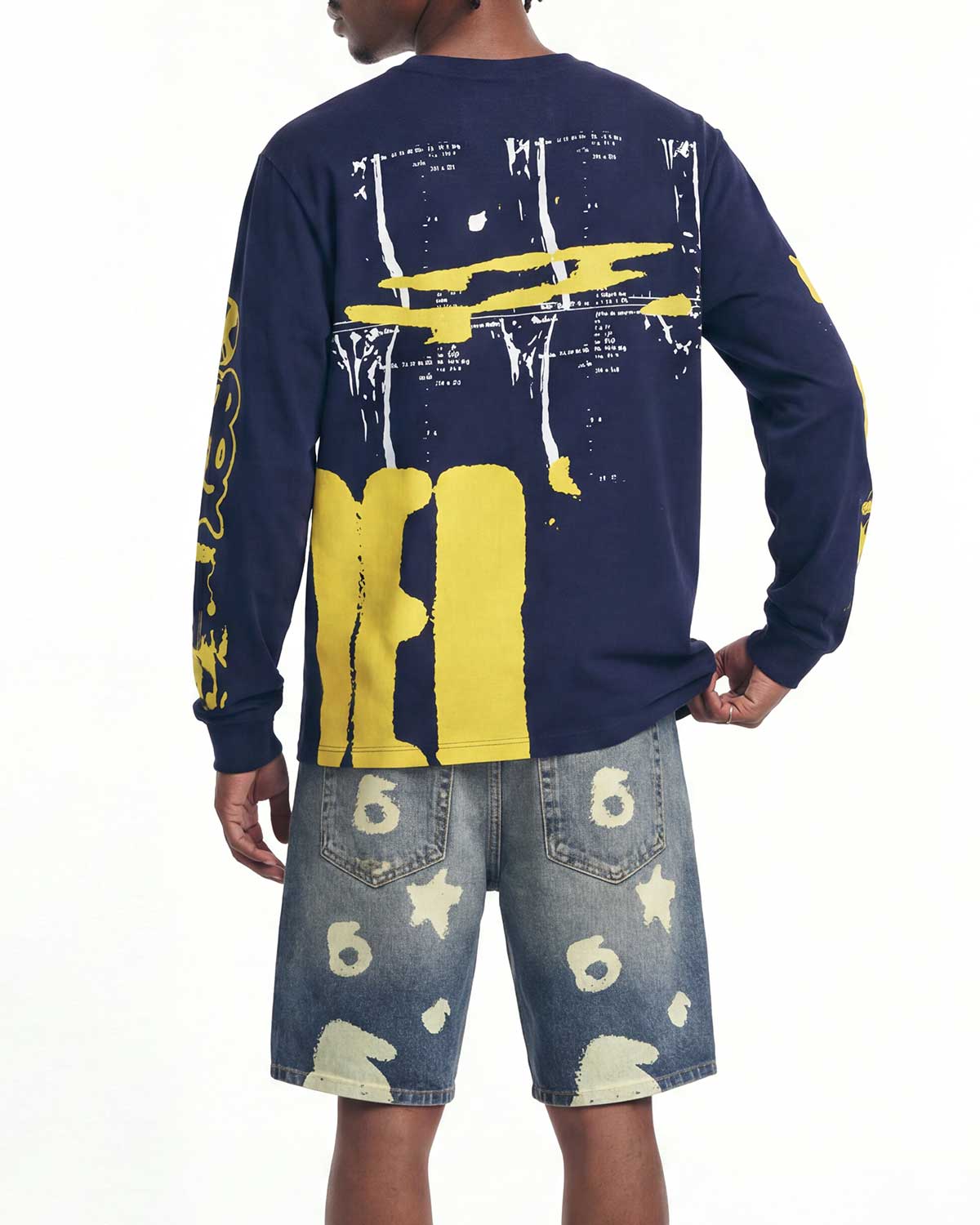 Sp5der Worldwide Sp5der X-ray L/S Tee Navy