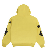 Product Image Of Sp5der Beluga Hoodie Gold Back View