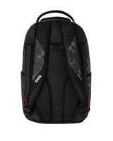 Sprayground 4AM Red Shark Backpack, back view showing padded shoulder straps