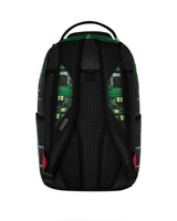 Sprayground A.I. African Intelligence Backpack, back view showing padded shoulder straps