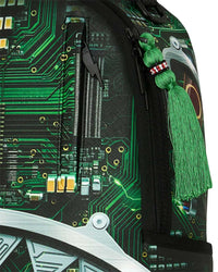 Sprayground A.I. African Intelligence Backpack, close-up of the circuit-board print detail