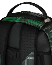 Sprayground A.I. African Intelligence Backpack, close-up of the top carry handle
